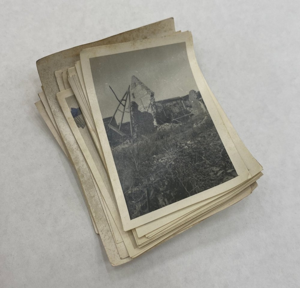 Contact prints of photos taken during Catharine's time in France