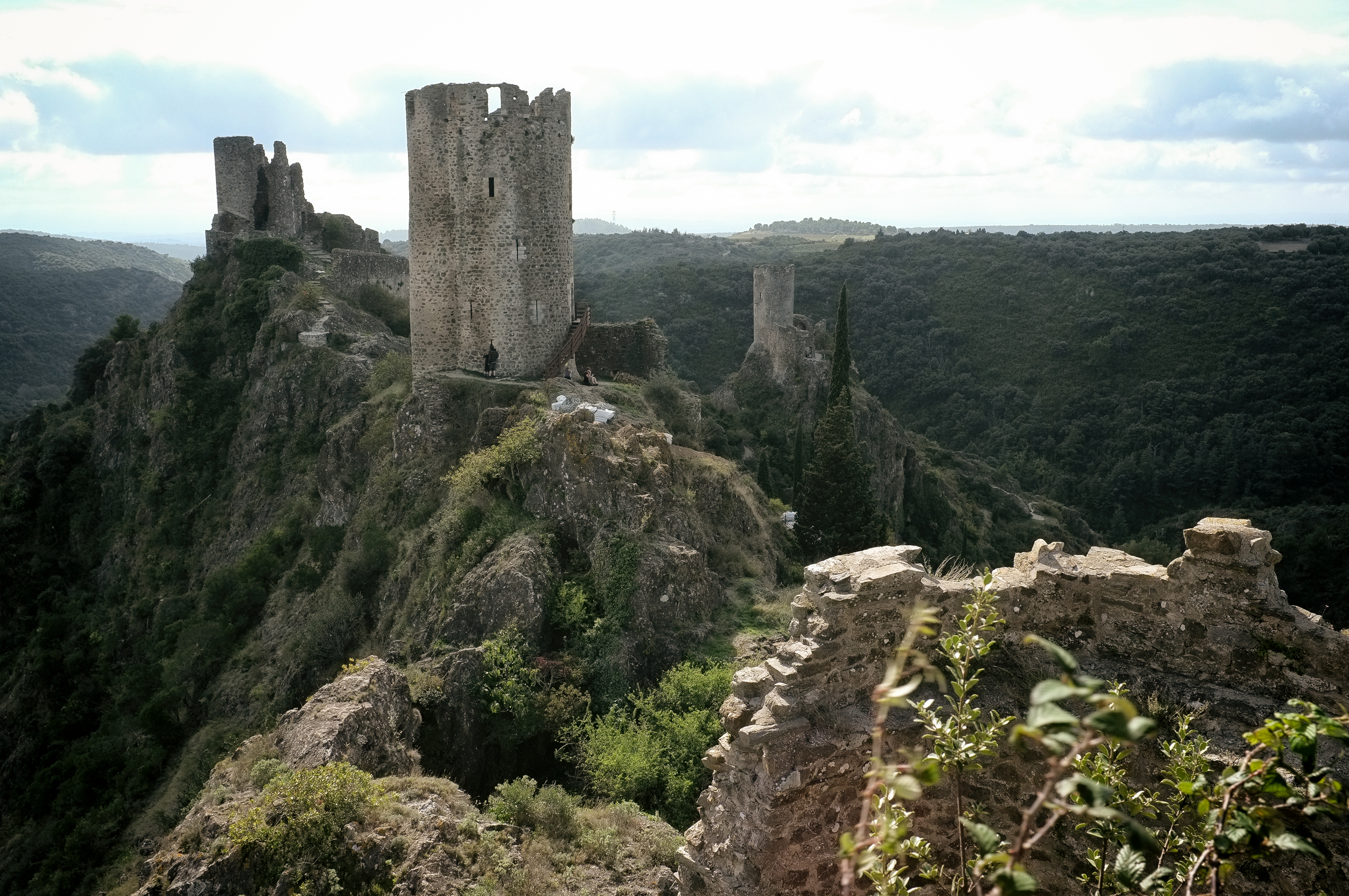 Looking out over the ruins. Lastours