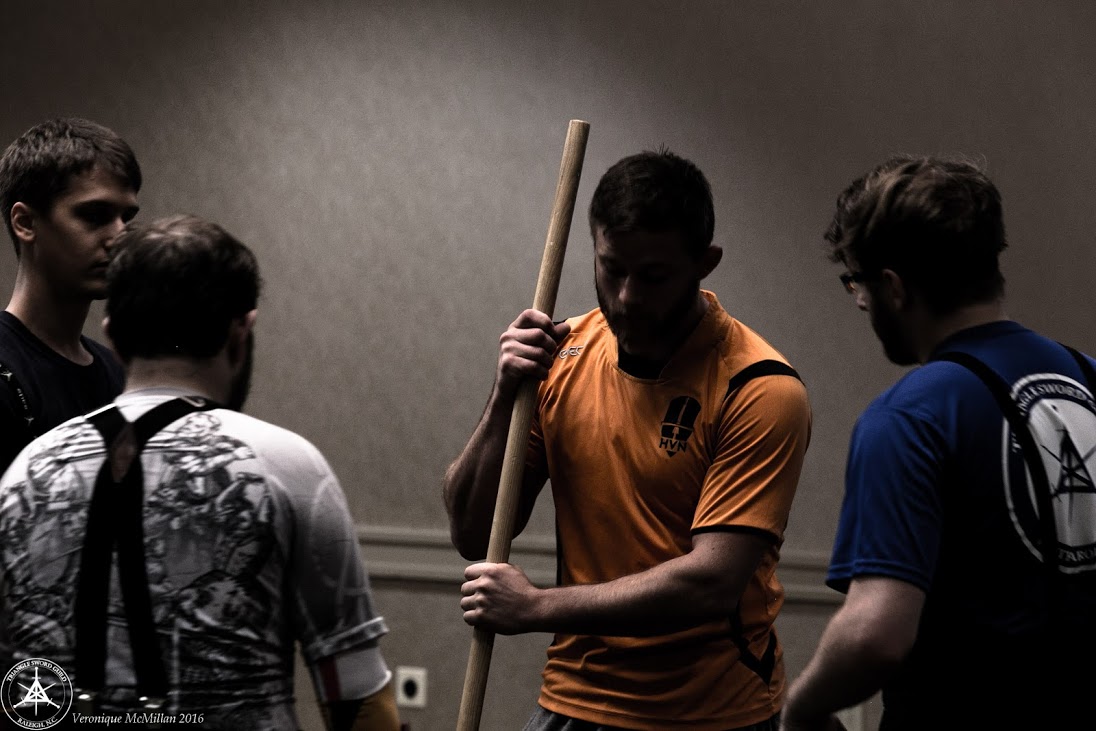 Rookie Training Tournament Coach Ties Kool instructs his team to act as judges. Each Rookie Team fights two rounds and staffs one, getting to experience longsword competition from both perspectives.