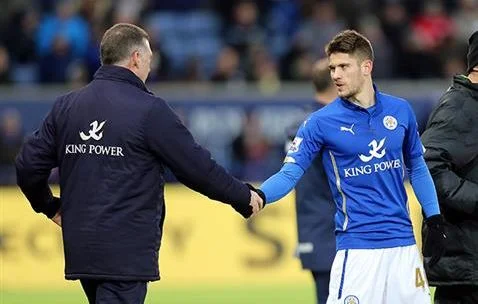 Nigel Pearson y Andrej Kramaric (Fotografía: Leicester City)