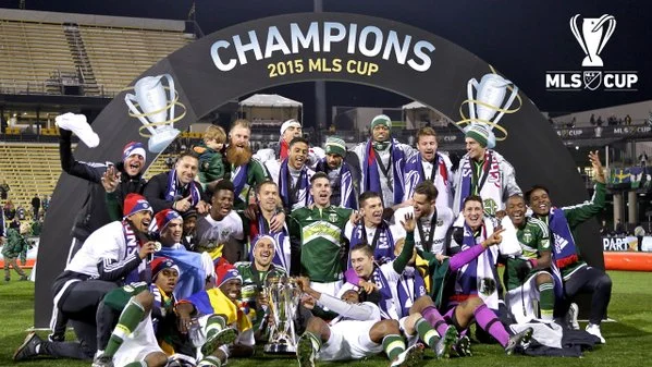 La plantilla de los Portland Timbers celebra el título en Columbus (Fotografía: Portland Timbers)