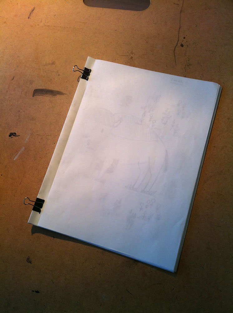 book dummy roughly same size as final book