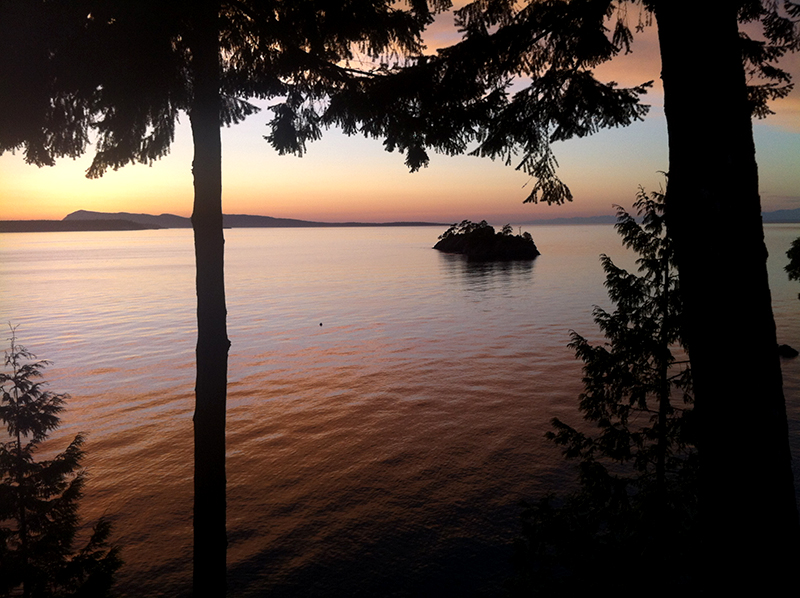 sunset from orcas island