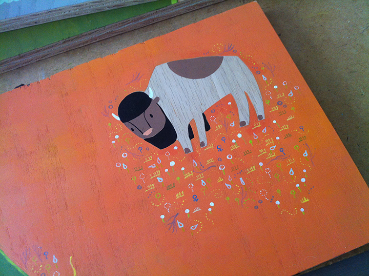Painting ready for scanning