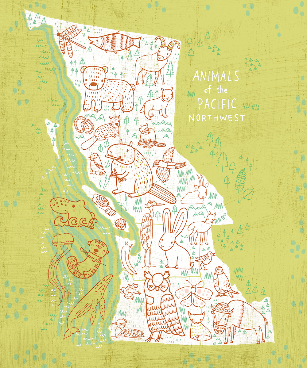 Lots and lots of animals of the Pacific Northwest