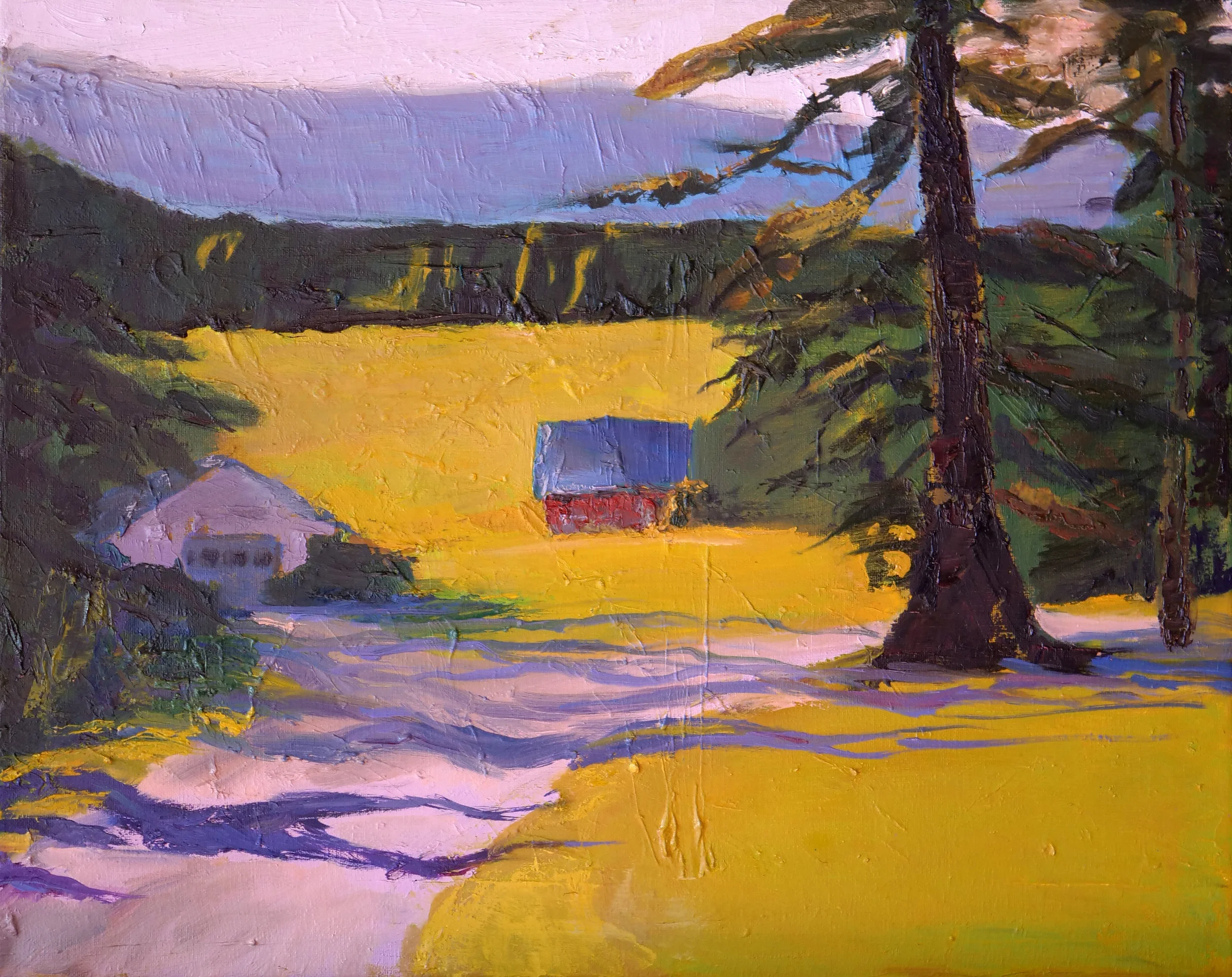 Baldwin Hill Farm Berkshires, oil on canvas (16"x20")