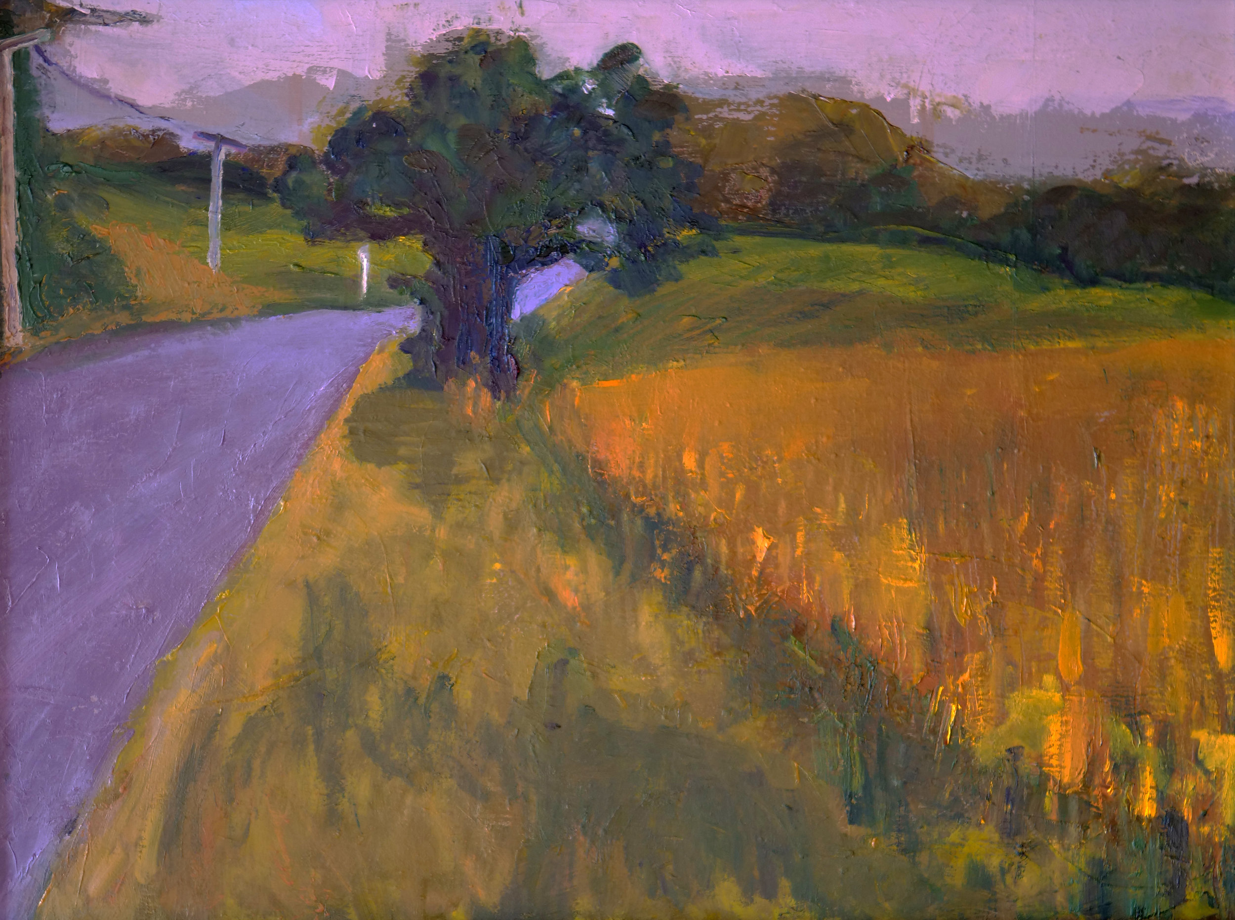 Baldwin Hill Rd Berkshires, oil on linen (18"x24")