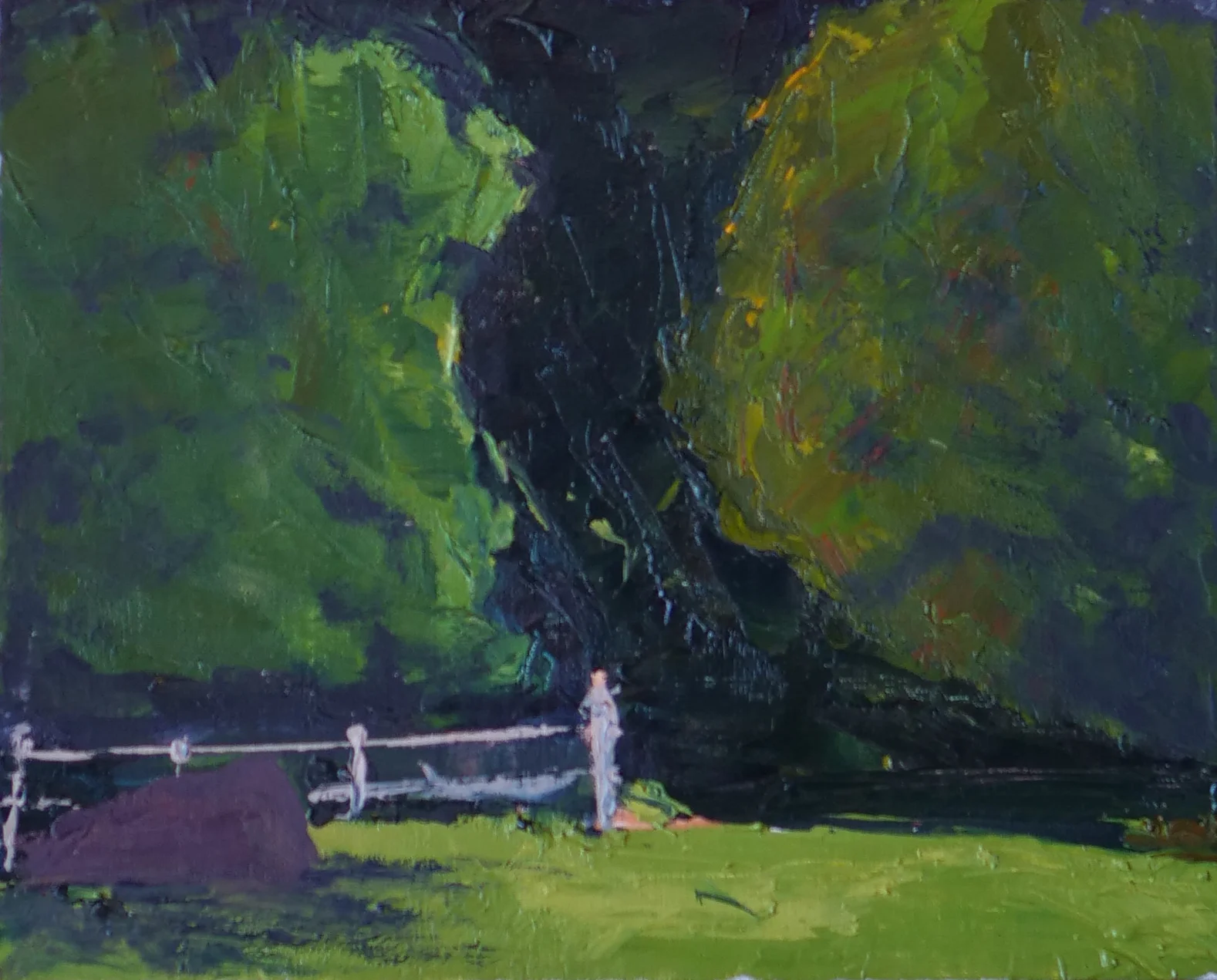 Alford land, oil on linen board (8"x10")