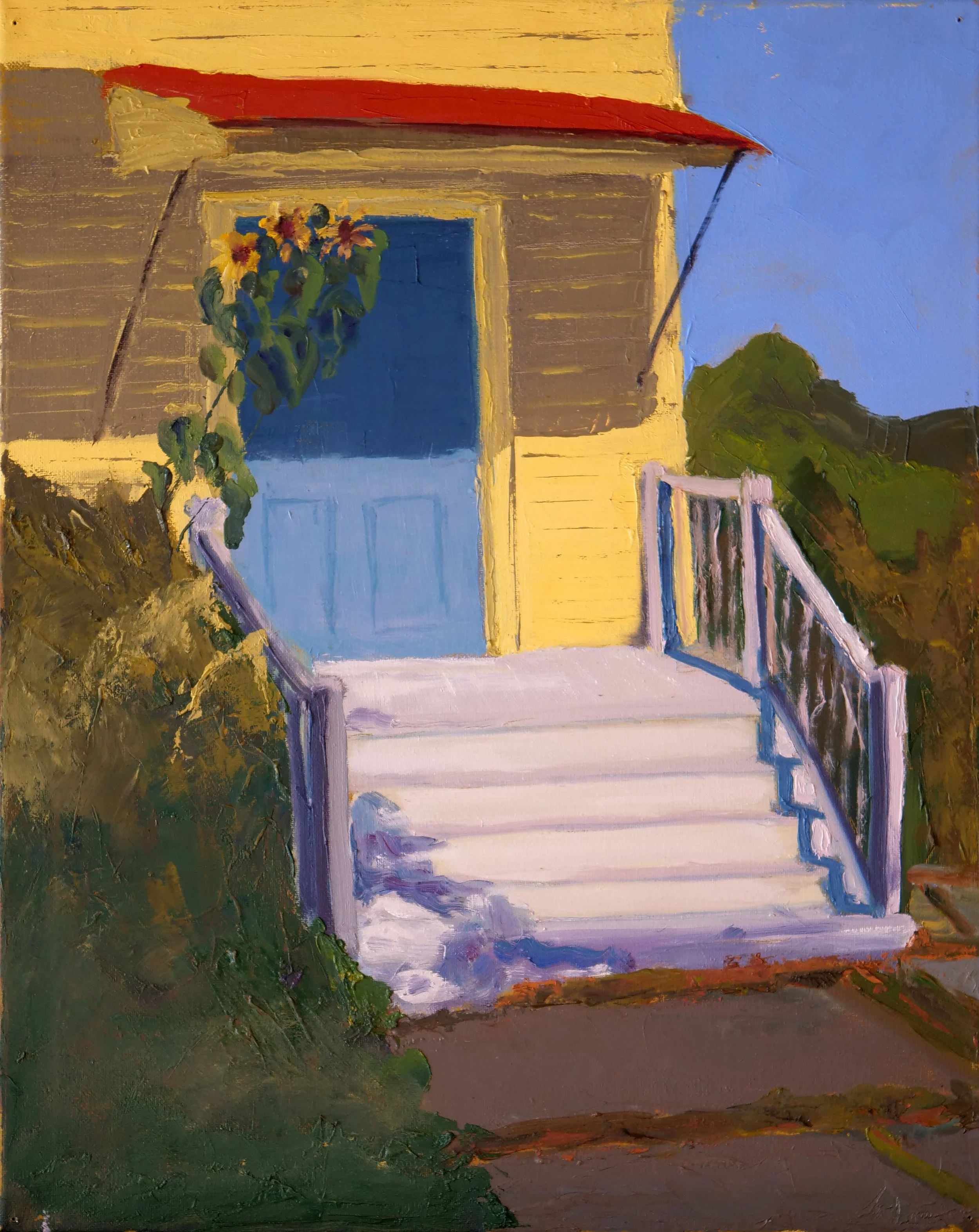 The Fawcetts Tyringham door, oil on canvas (16"x20")