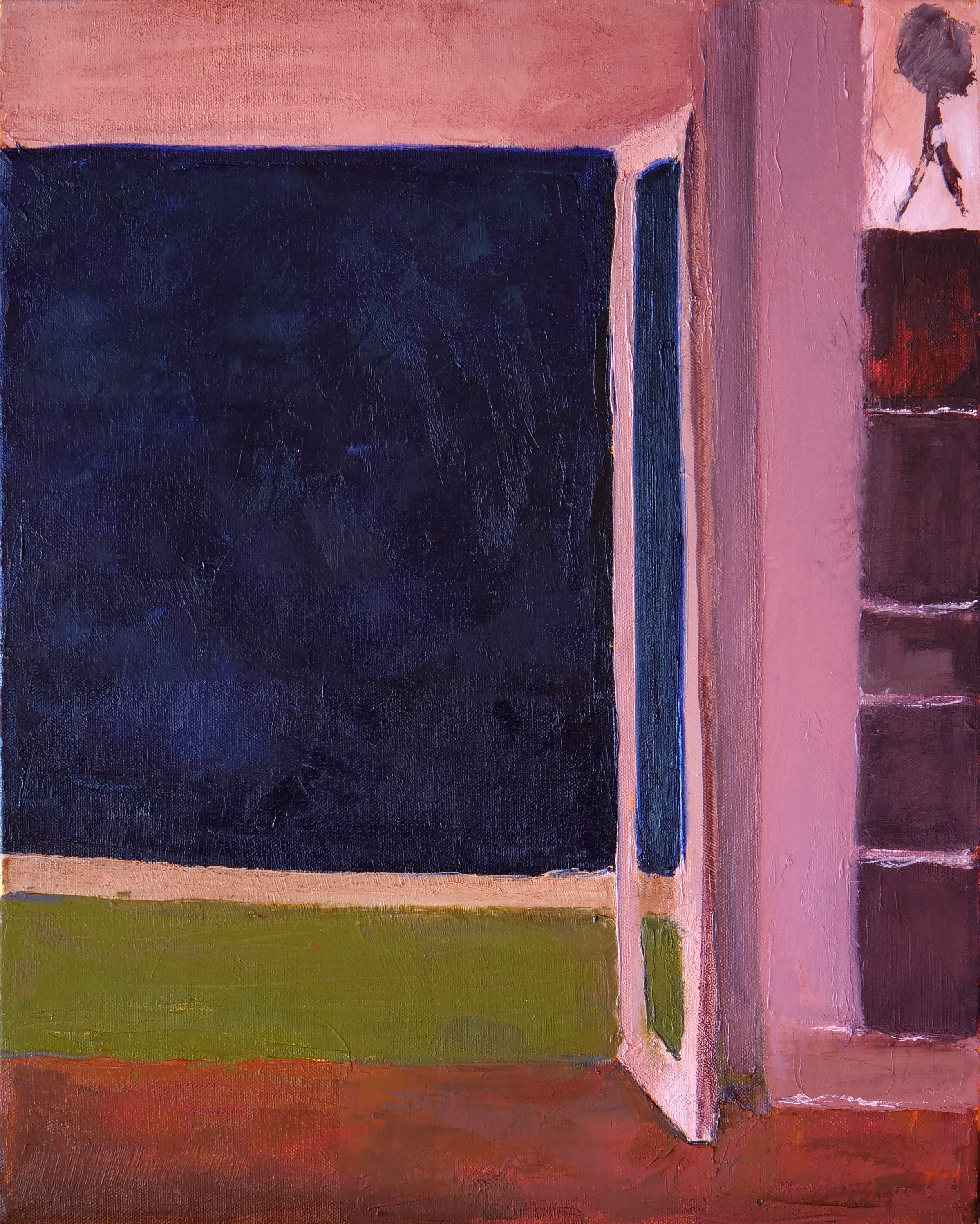 Open door in Spring, North Carolina, oil on canvas (16"x20")