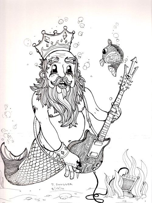 Poseidon Plays Guitar