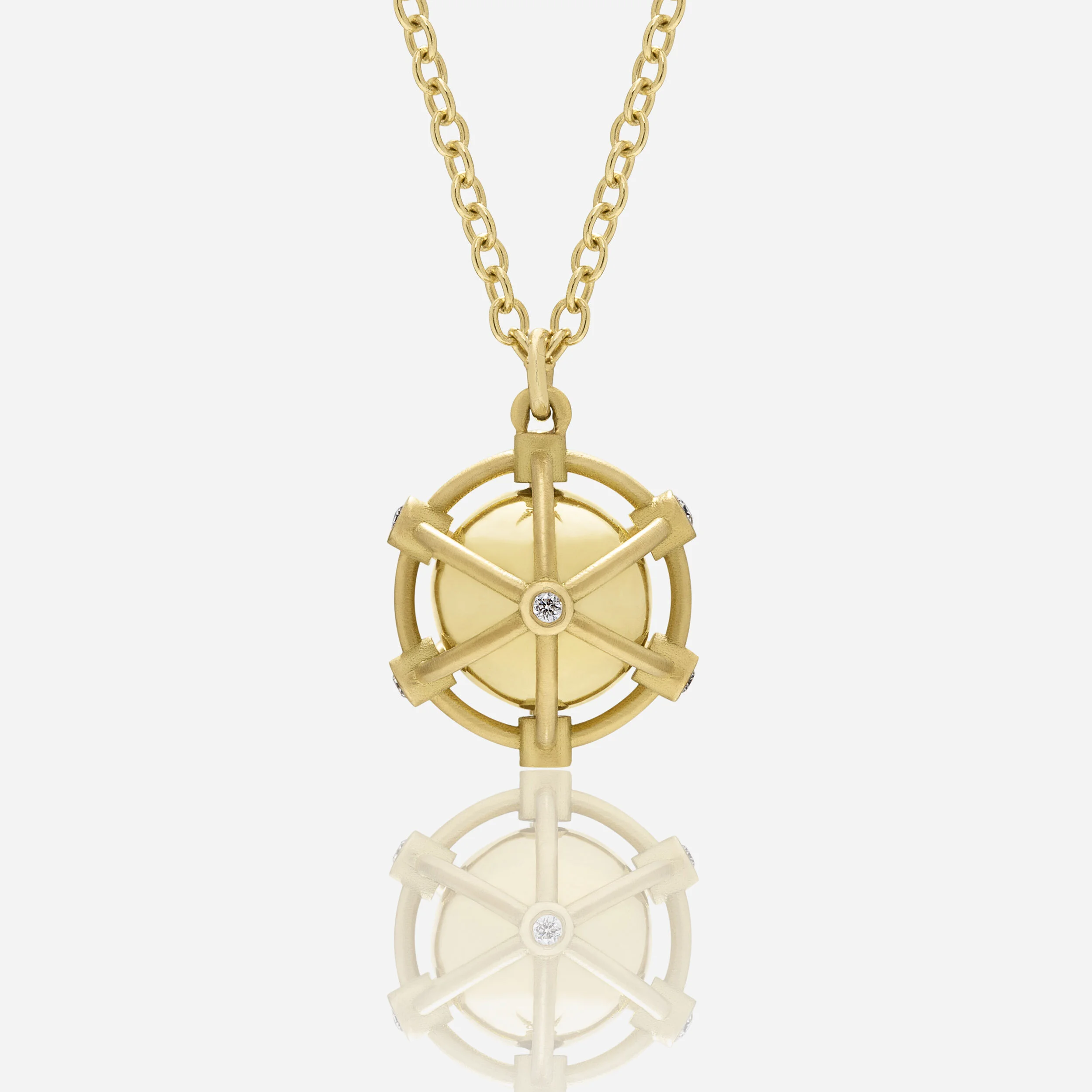 Caged Gold Orb Necklace