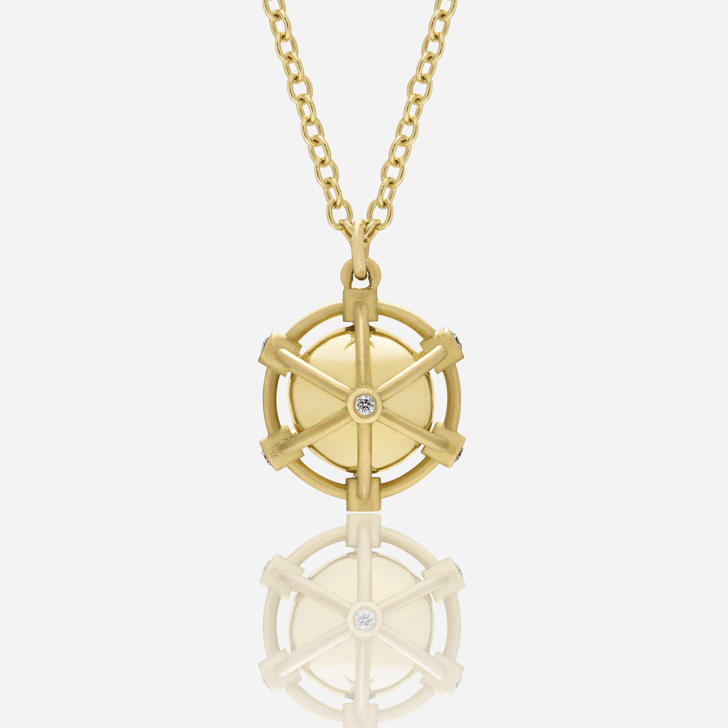 Caged Gold Orb Necklace
