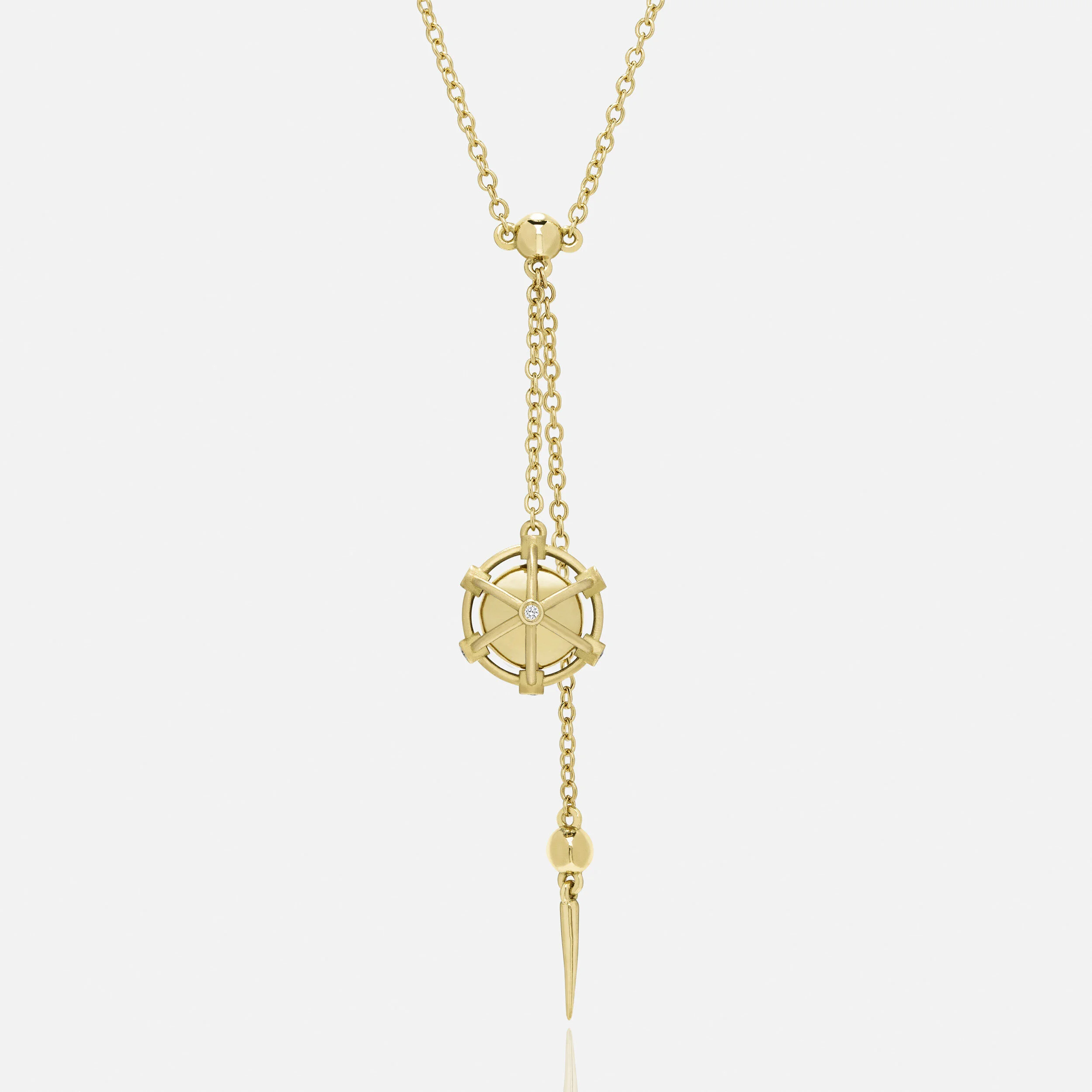 Caged Gold Orb Charm Bracelet