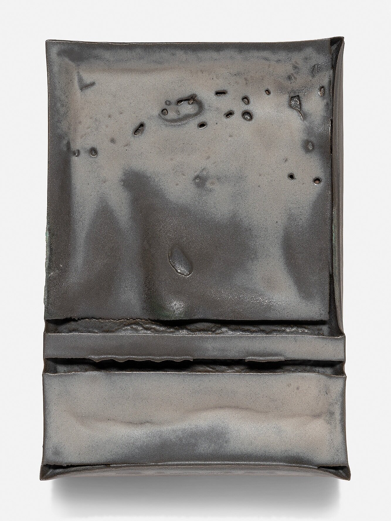  Disclosure (metal 54)  Ceramic, glaze  16” x 11” x 1.5” 
