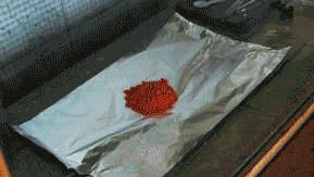 Burning ammonium dichromate