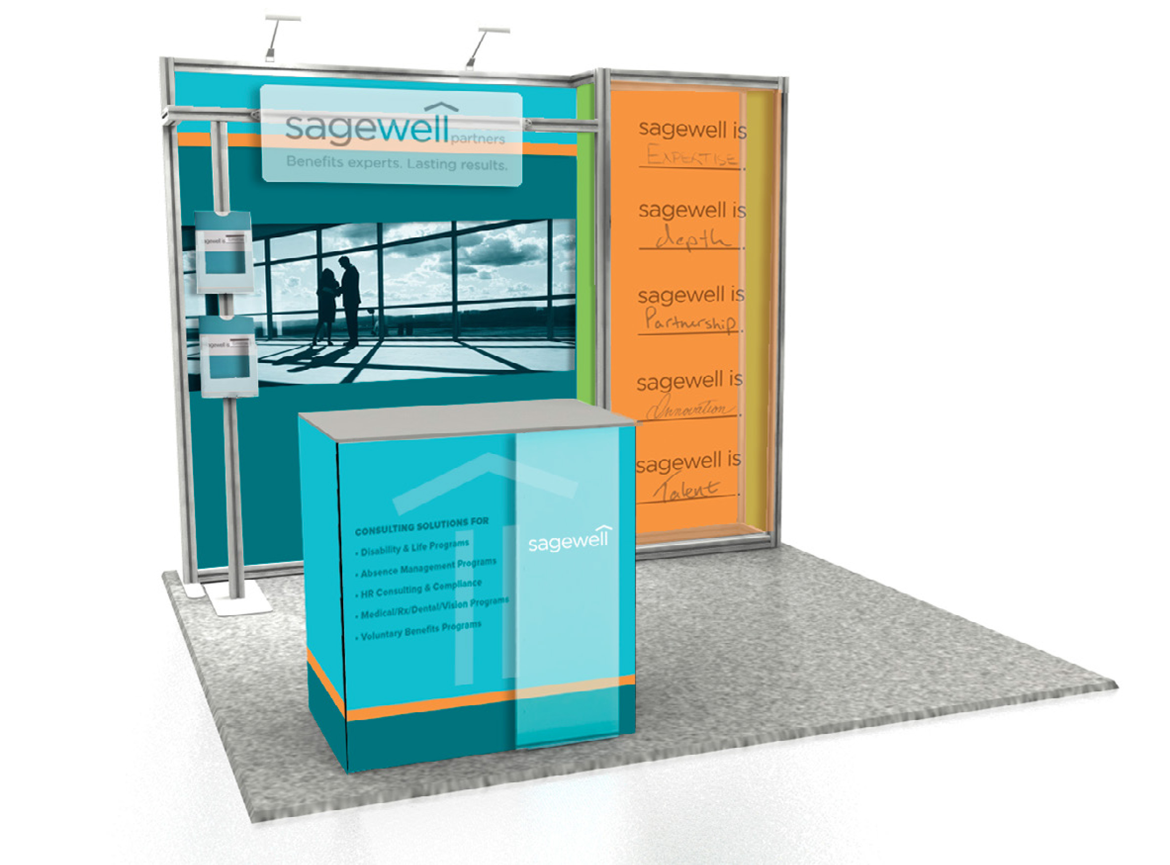 Sagewell trade show booth