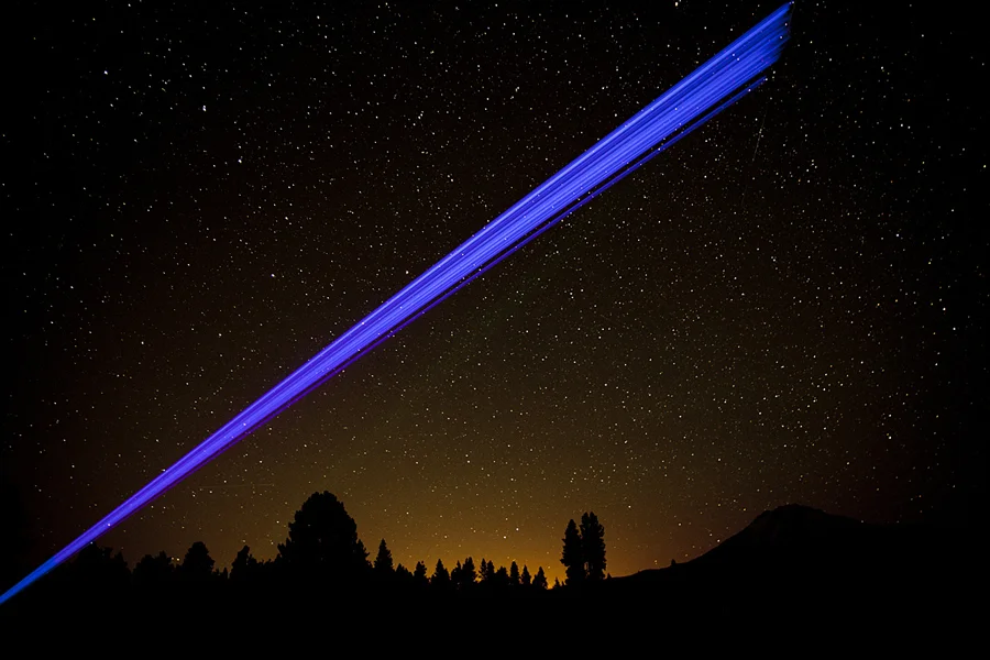Tracking crafts with industrial strength laser pointer at ECETI Ranch