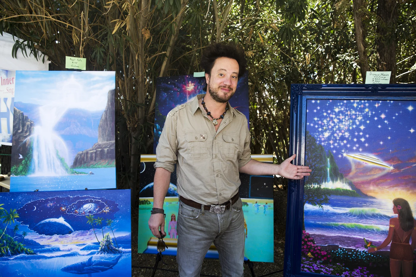 Giorgio Tsoukalos at Contact in the Desert. Joshua Tree, CA