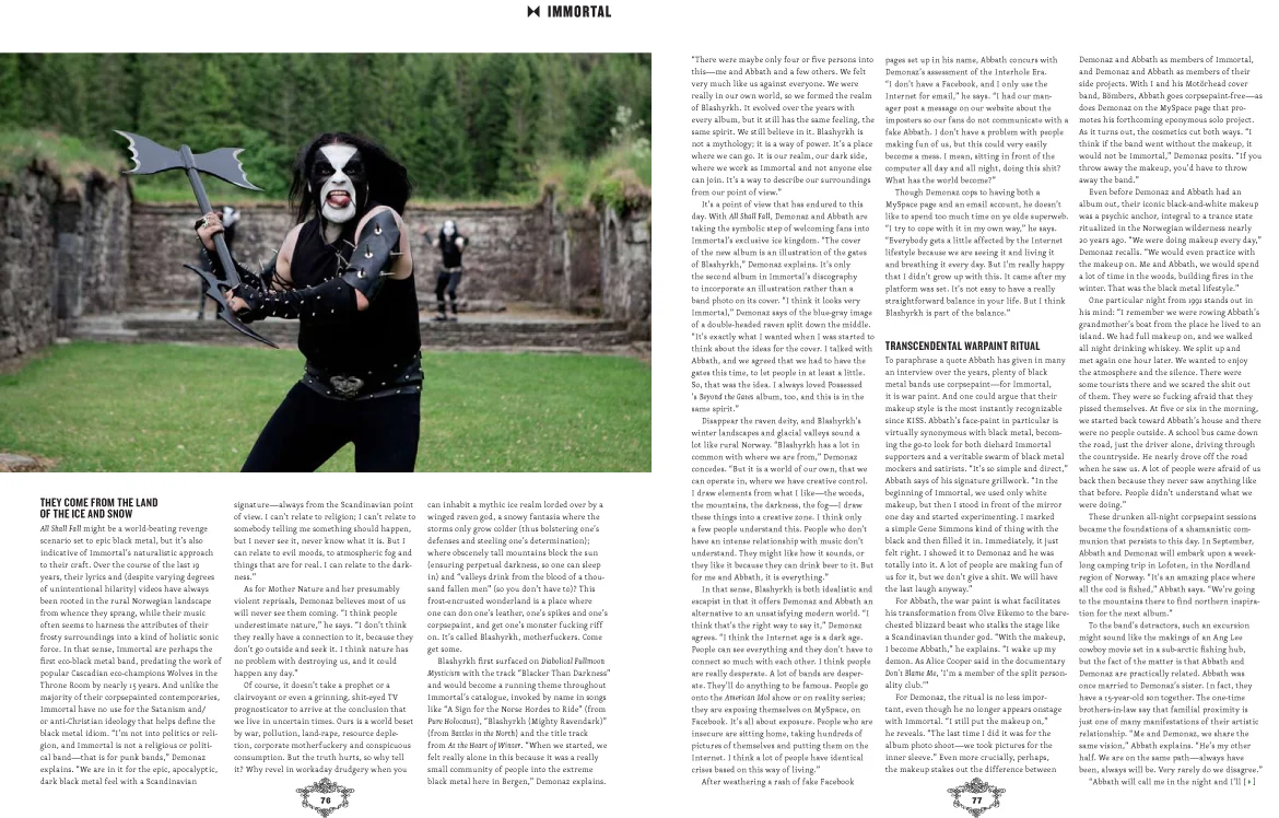 Immortal for Decibel