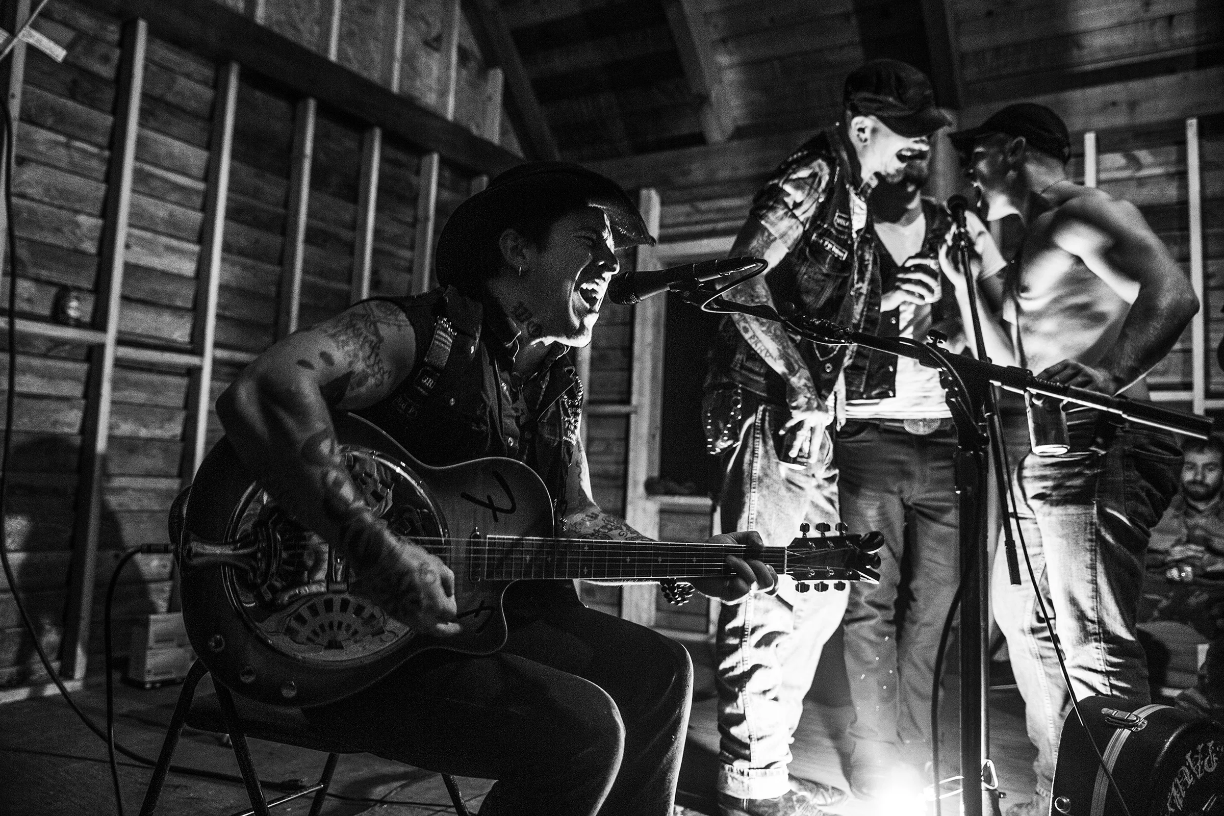 Paul Waggener (Grimnir) Performing with Fellow Wolves