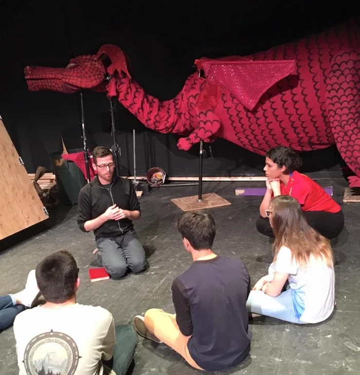 Directing the puppetry for Chatham High School's production of "Shrek the Musical"