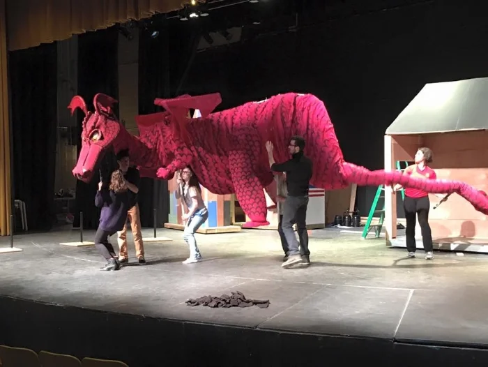 Directing the puppetry for Chatham High School's production of "Shrek the Musical"