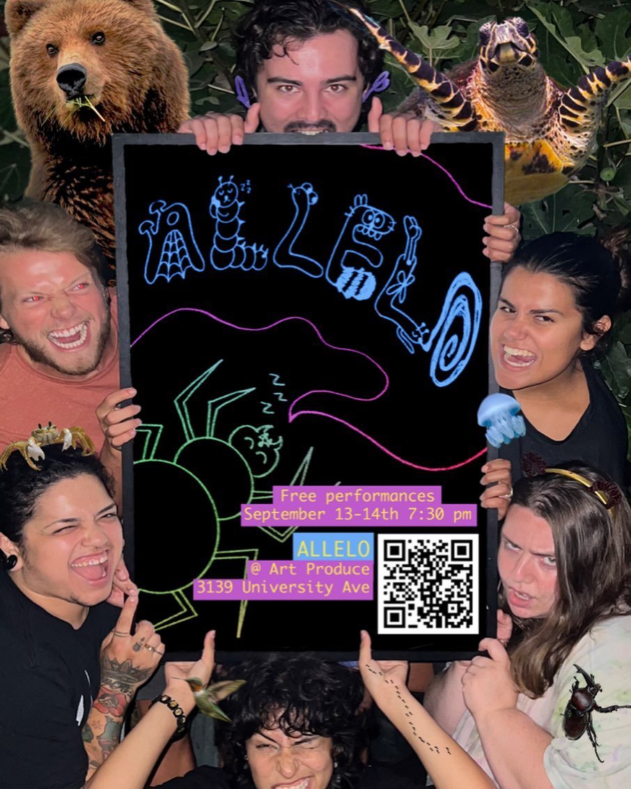 WE OPEN FRIDAY in North Park at Art Produce! Get your tickets now at link in bio for an experience about nature and healing that you won&rsquo;t forget! Allelo is a devised movement theatre piece that explores nature (in all of its grace and violence