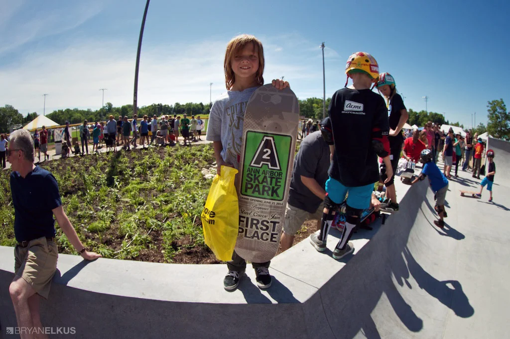 Ian McKinstray took first place in the beginner division street contest at the Grand Opening, June 21, 2014