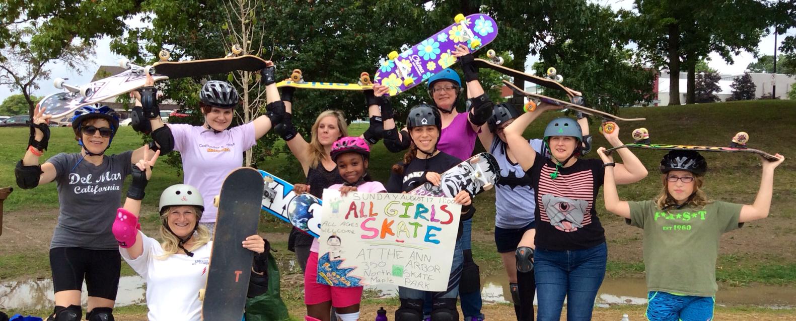 First Ever A2Skatepark All Girls Skate!