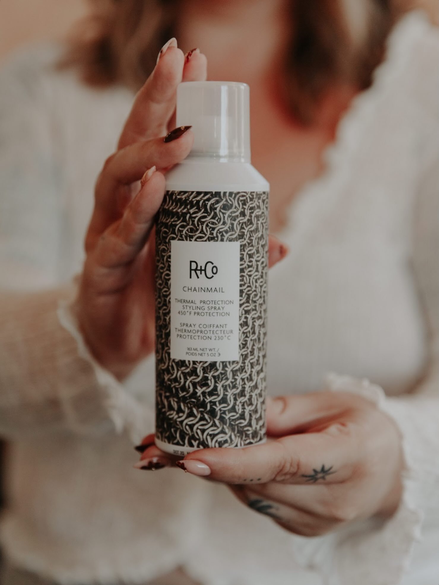 Y&rsquo;all better be using heat protection!!!!!!!!!

⛓️CHAINMAIL⛓️

🔥 450&deg; heat protection

🙆🏼&zwj;♀️ flexible  hold

🪩 leaves hair soft and shiny

Shake well. Hold 6-8&rdquo; from hair. Spray evenly. Brush through. Heat style. Slay.

#hive 