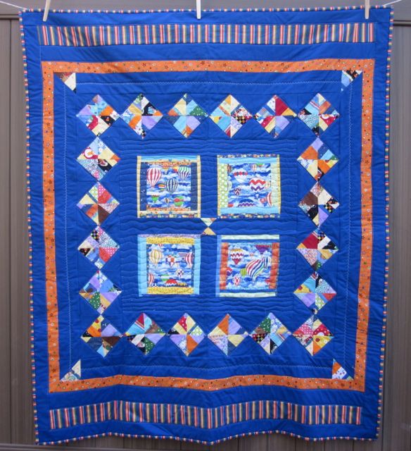 Hot air balloons with string squares 2013