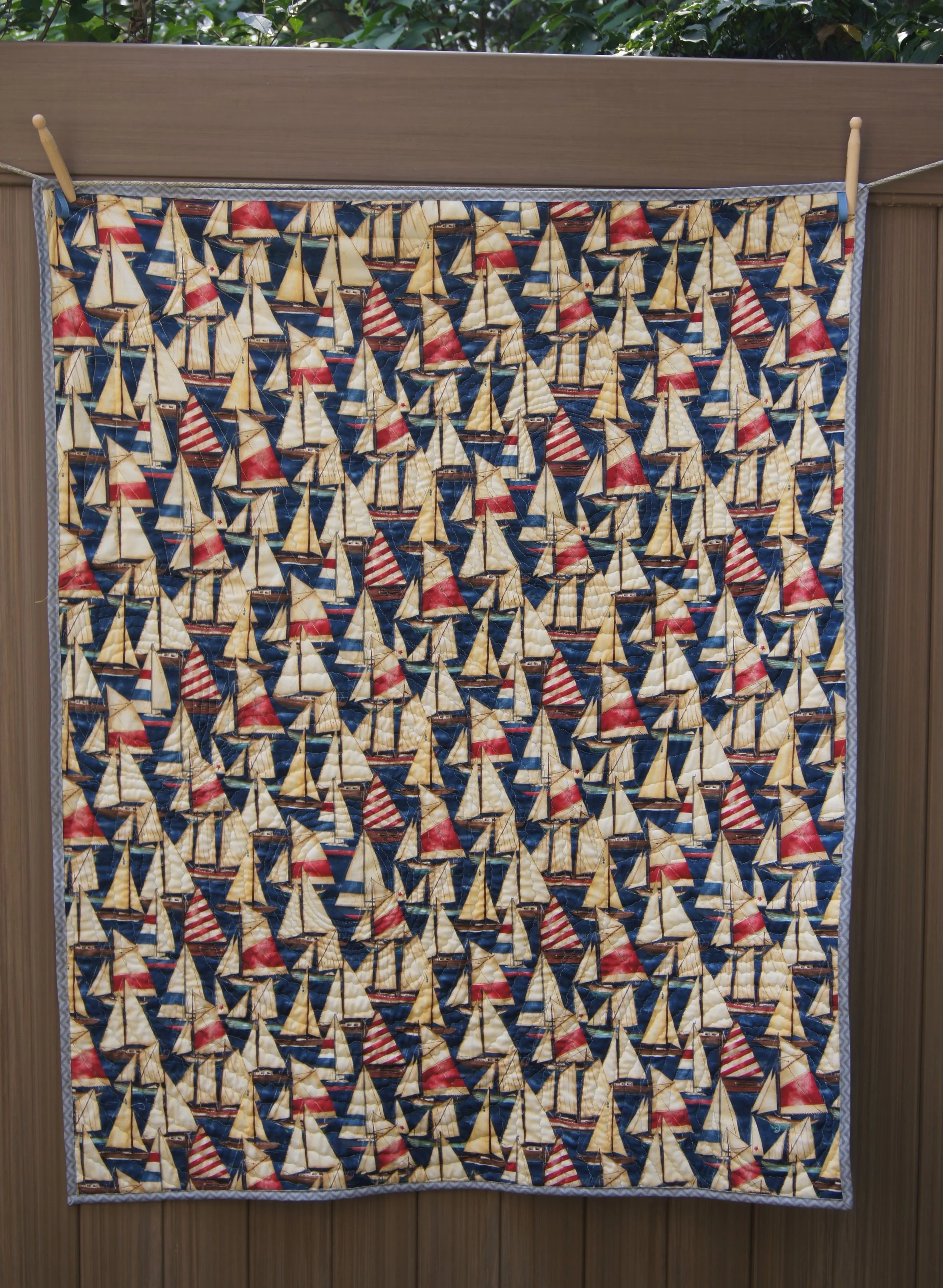 Back of Porthole Quilt