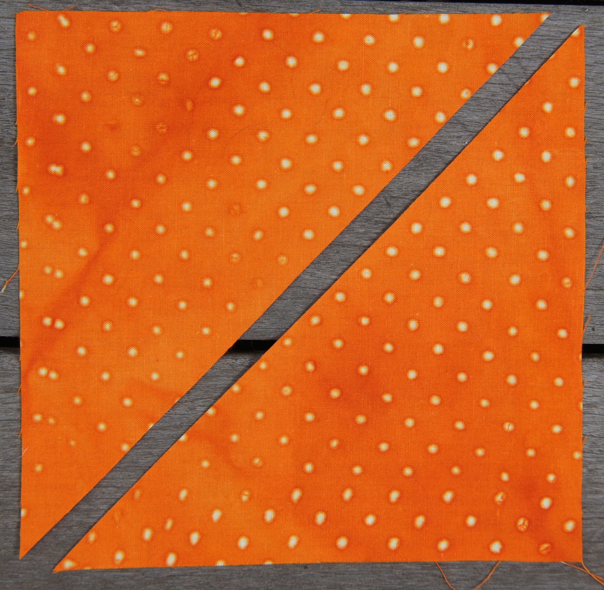 Corner Triangles cut (these triangles are smaller than the setting triangle above) 