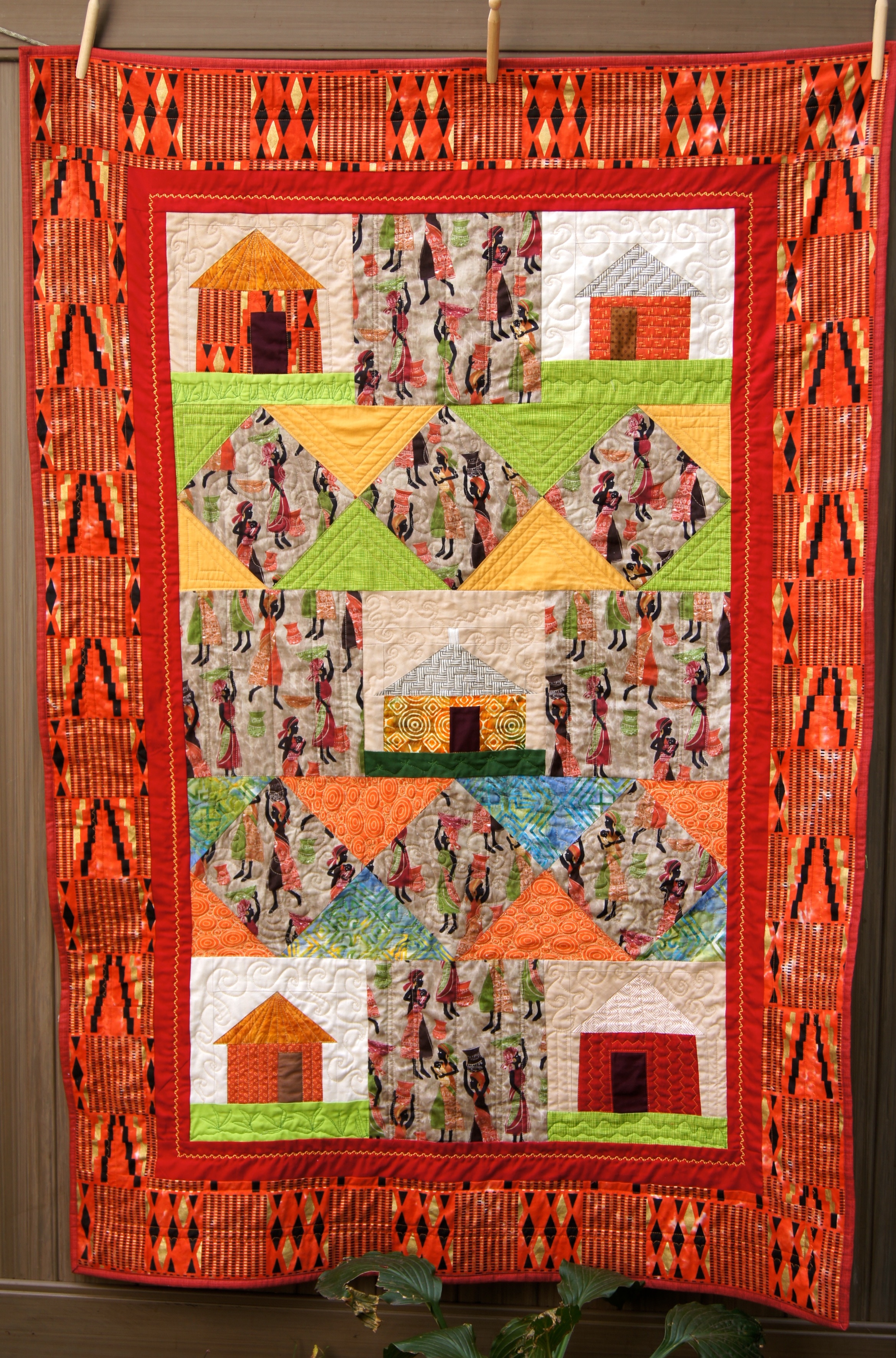 African Village Quilt 2014