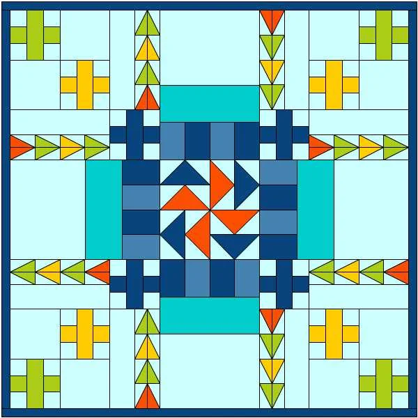 Medallion Quilt Designed in EQ7 Version 1