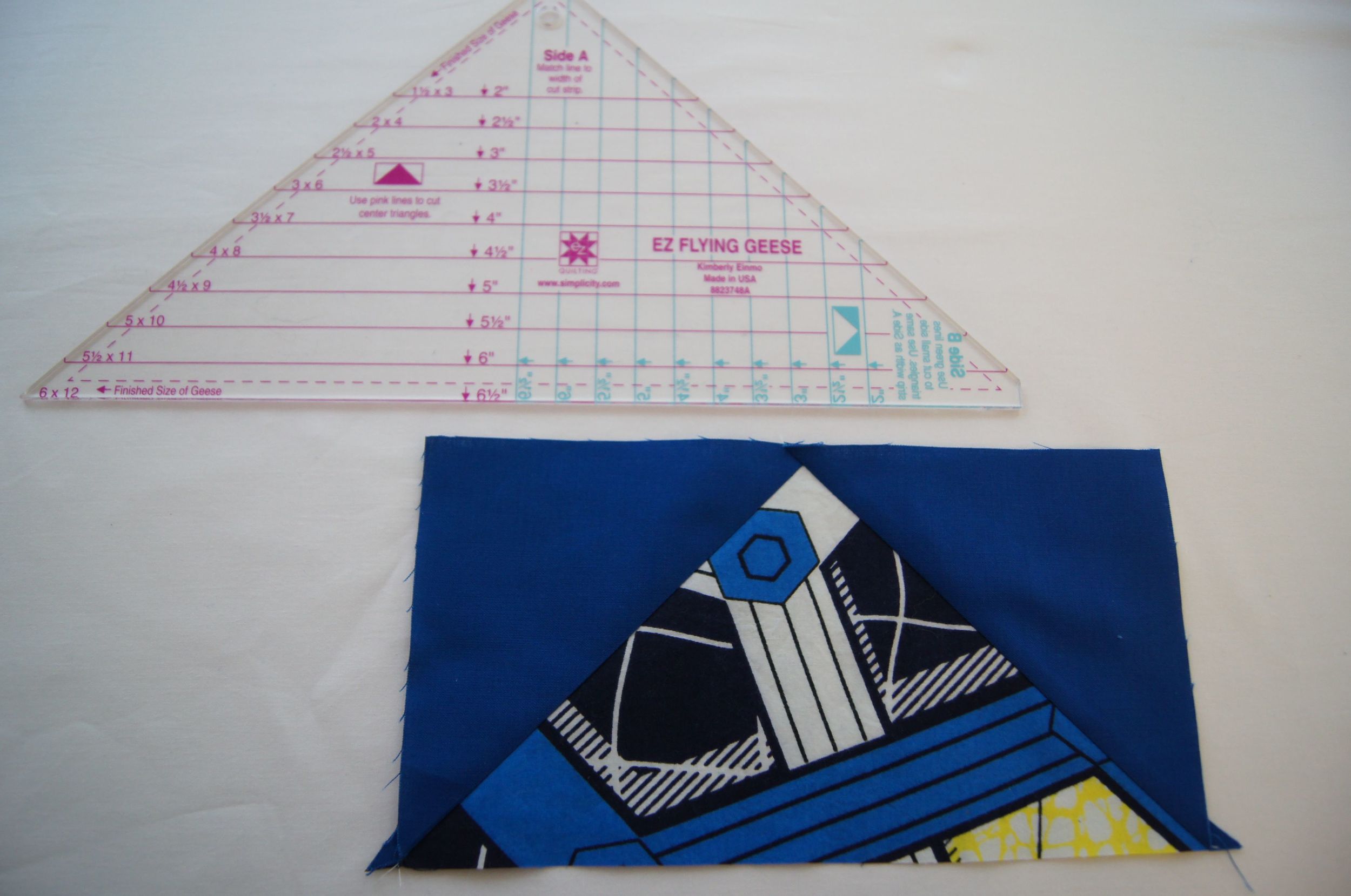 Make Flying Geese Quilt Blocks using the QIAD ruler