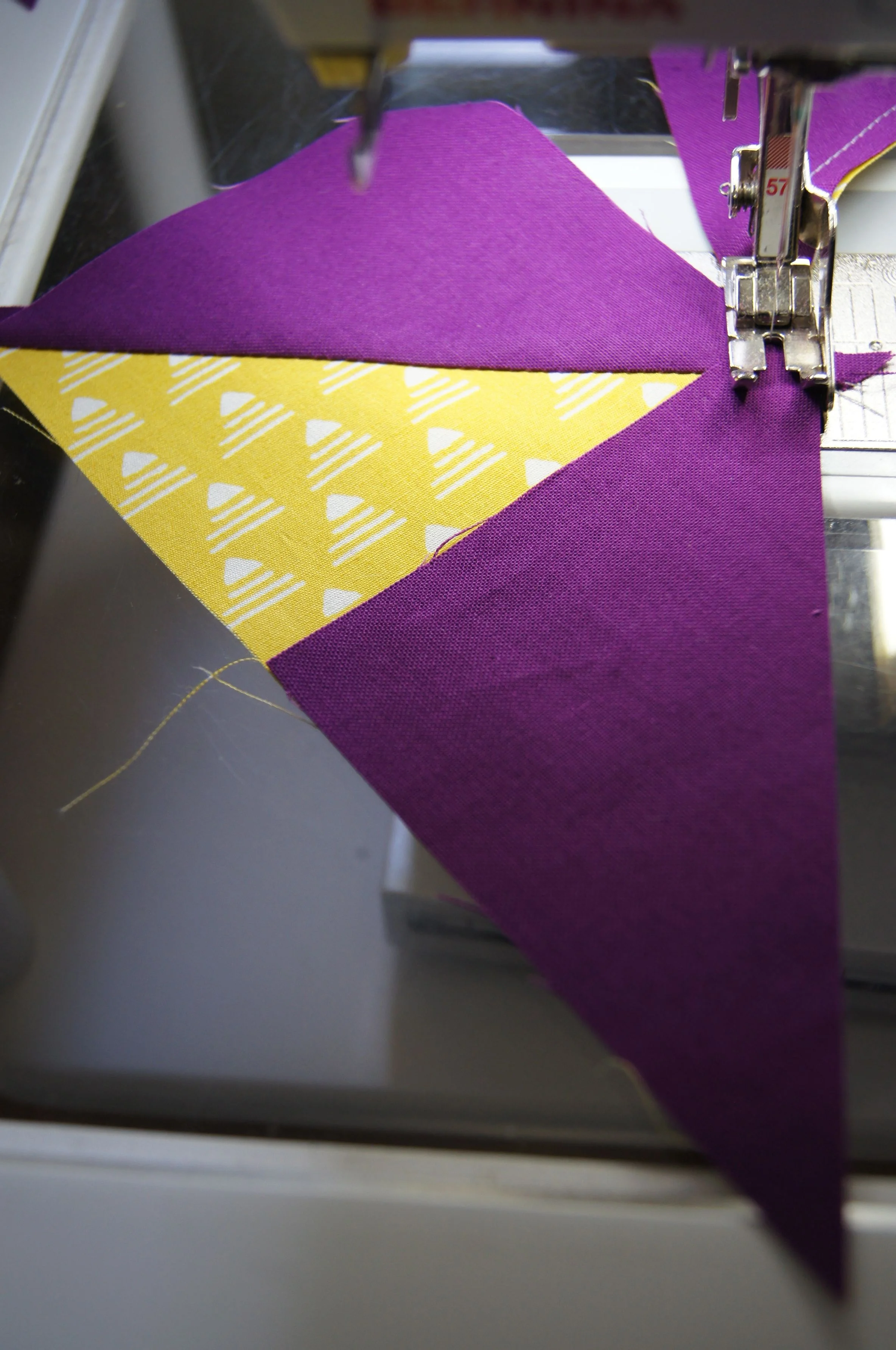 Sewing on the 2nd wing.