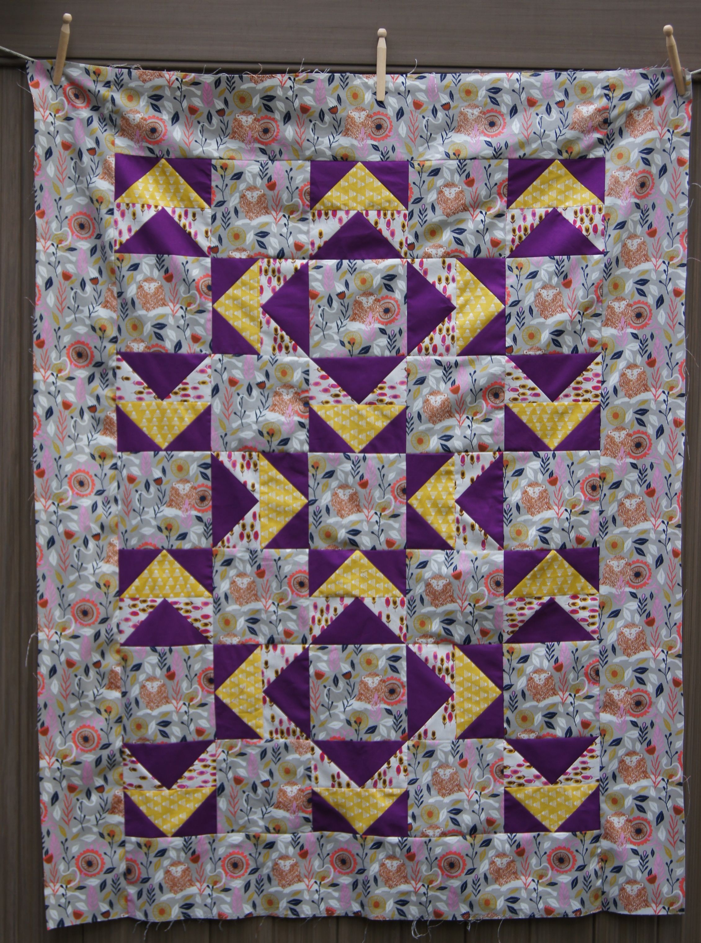 Quilt Modern Flying Geese Top Lion C + S 9-14.jpg