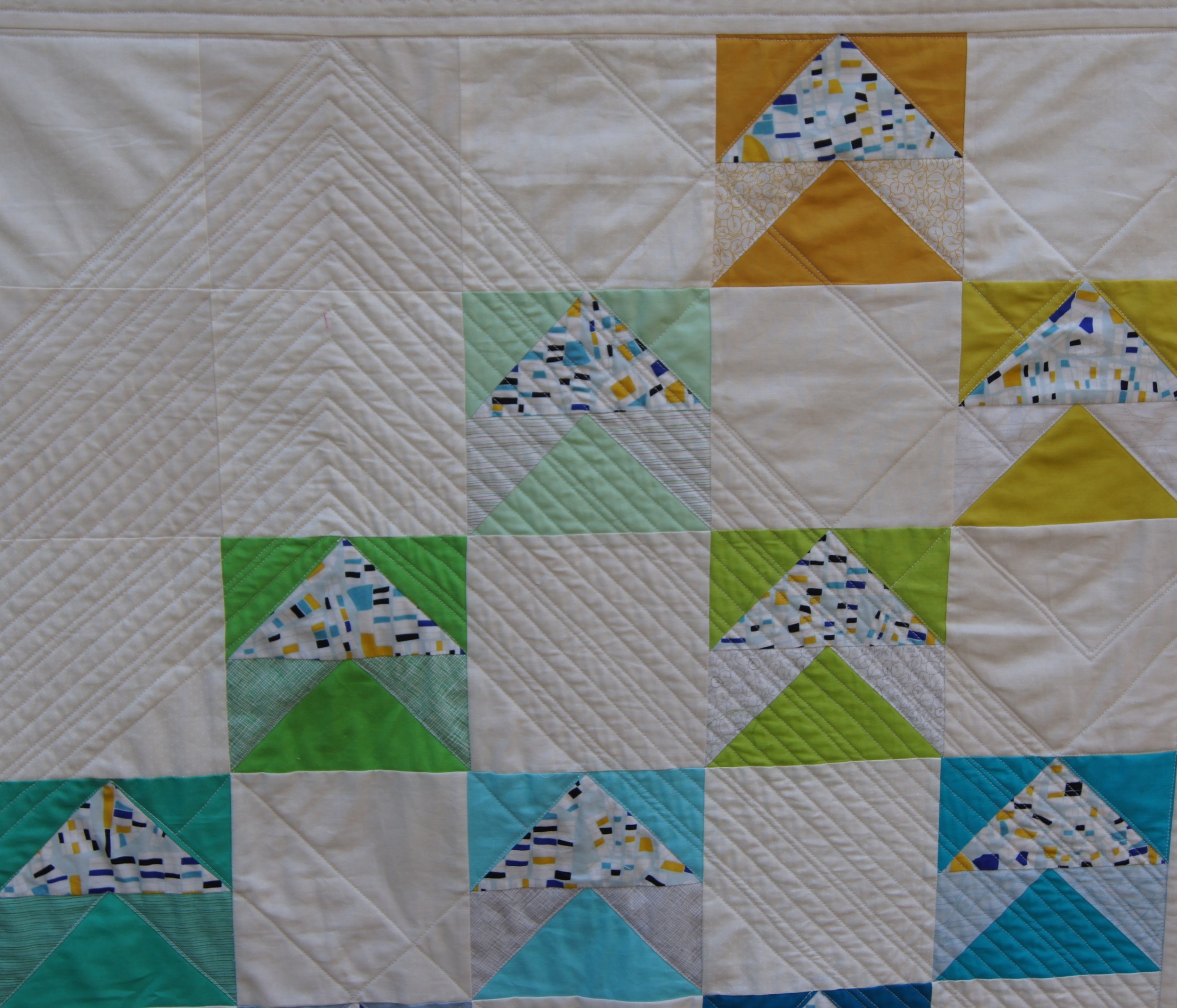 Quilt Modern Flying Geese Fox and Geese Detail 2 .jpg