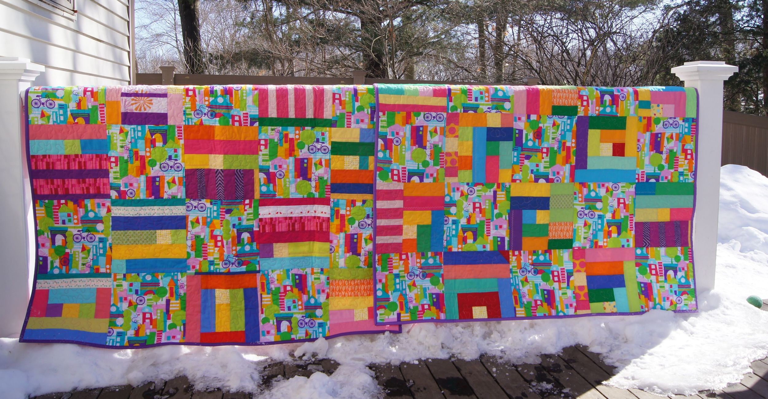 2 Lap Quilts "Twin Cities" 