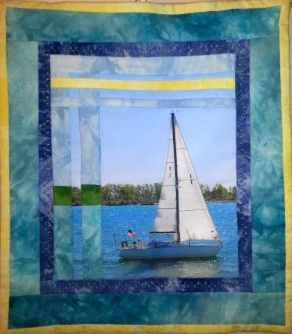 Sailboat Photograph Mini Quilt