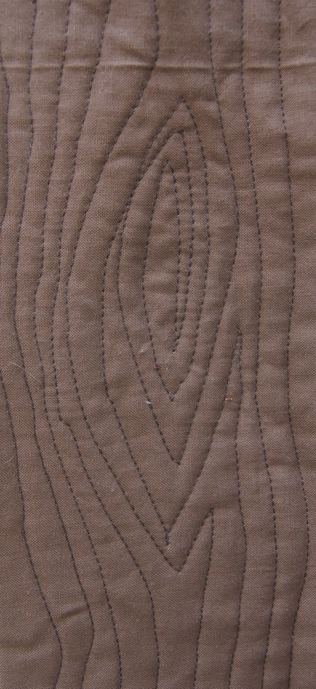 Wood grain quilting with a walking foot