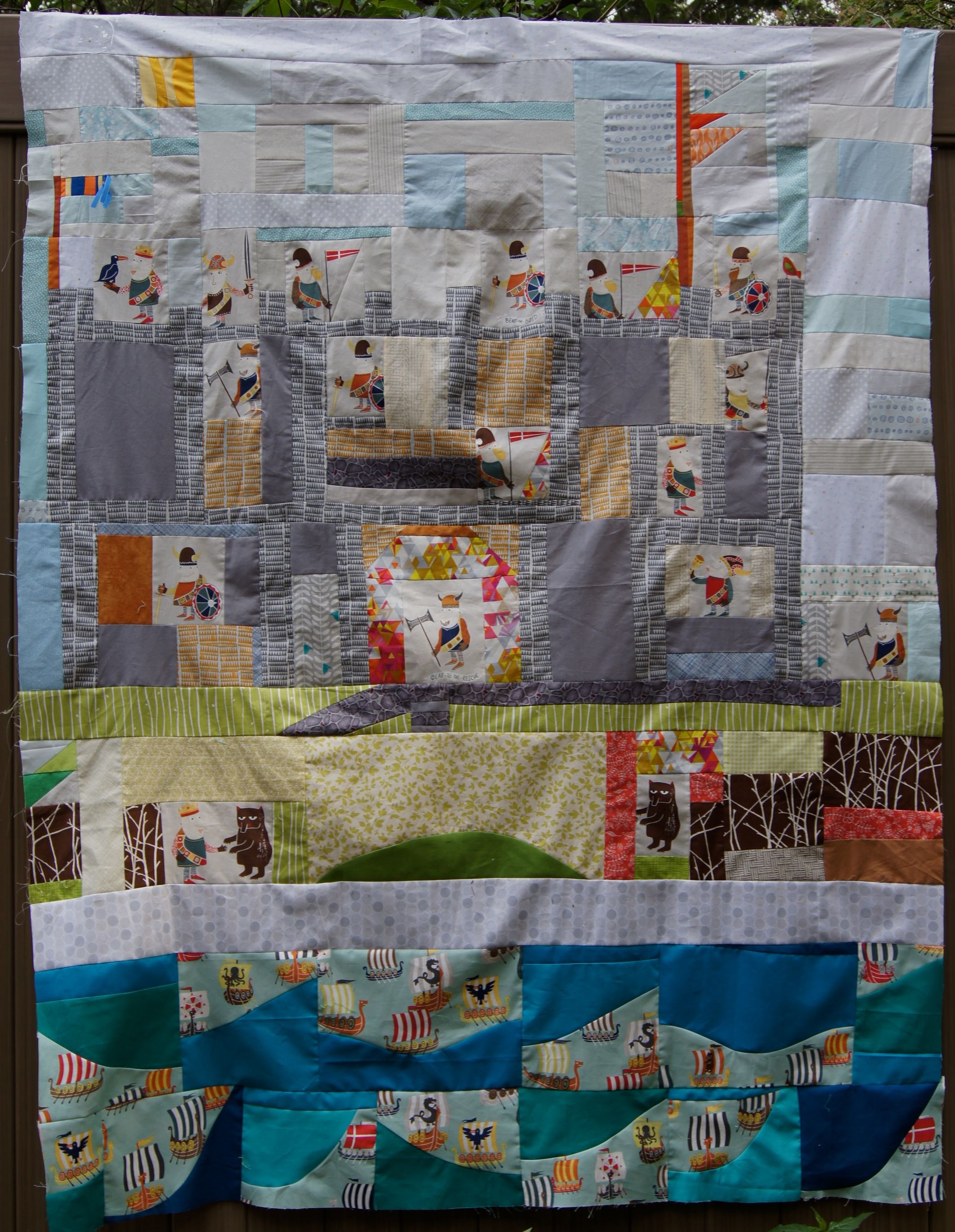 Completed Quilt top 48 x 63 inches