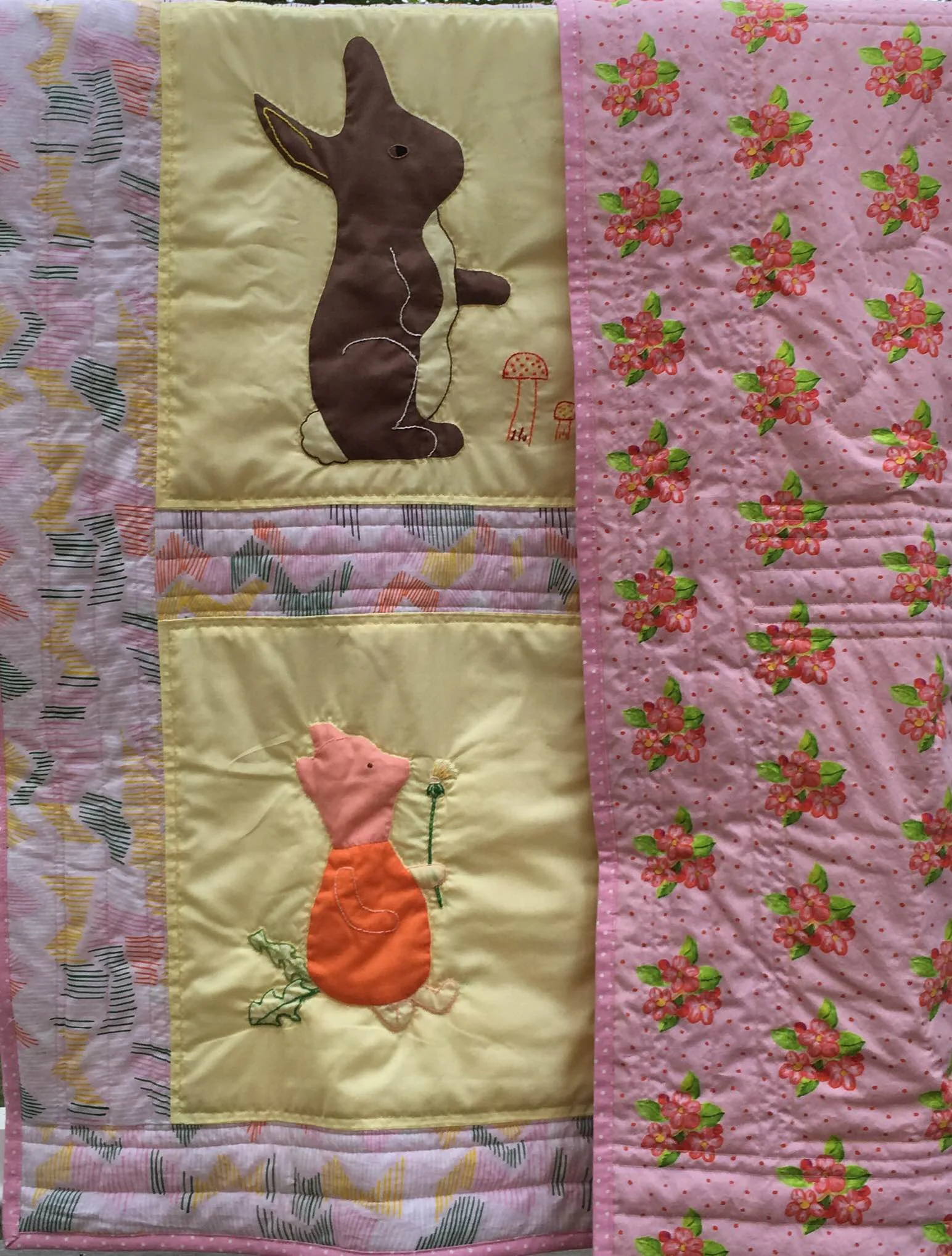 Front and back of the renovated quilt
