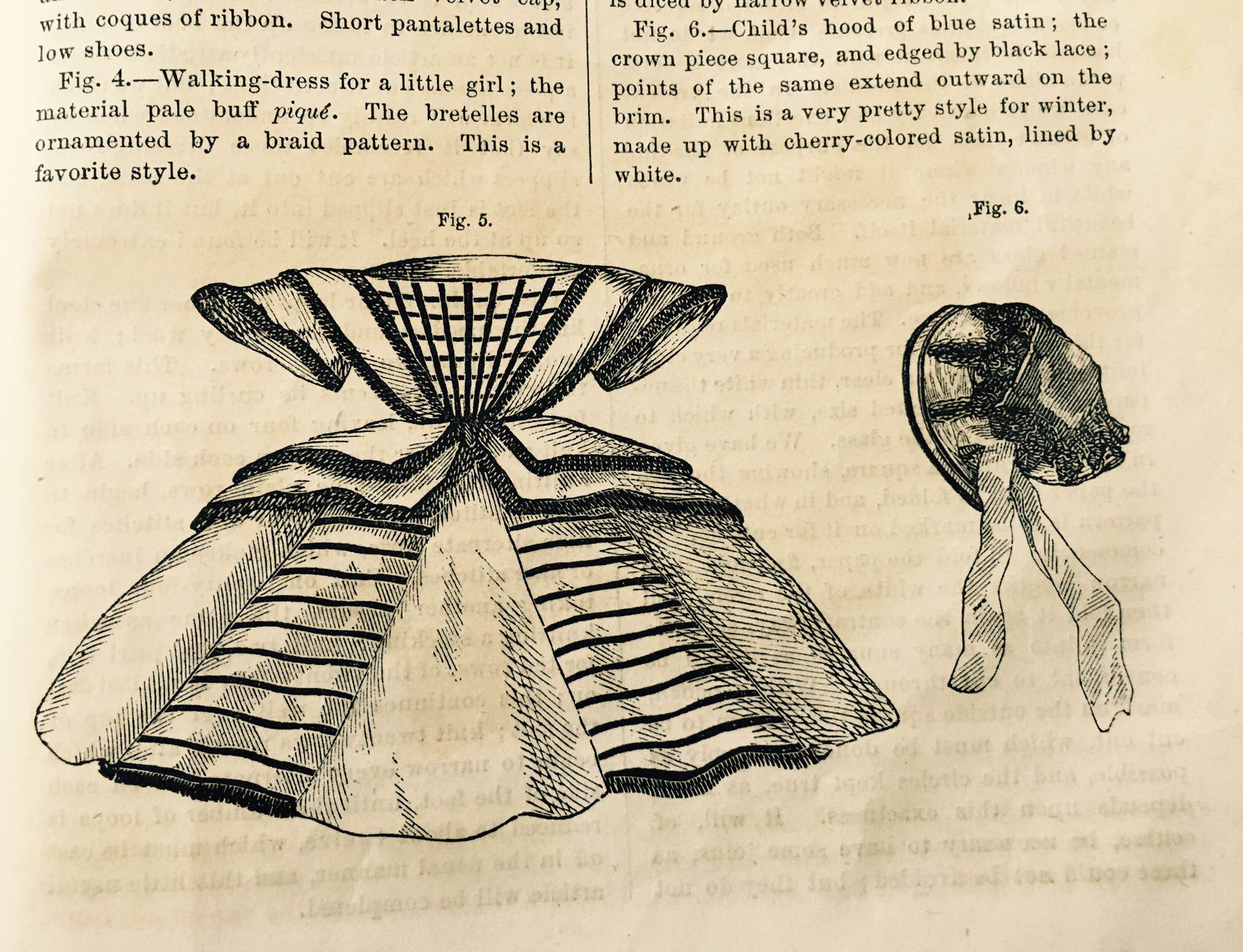 1858 child's dress and hood