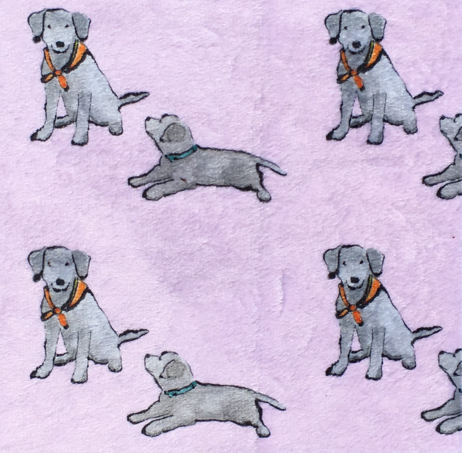 Printed on Spoonflower's minky fabric (Pink background)