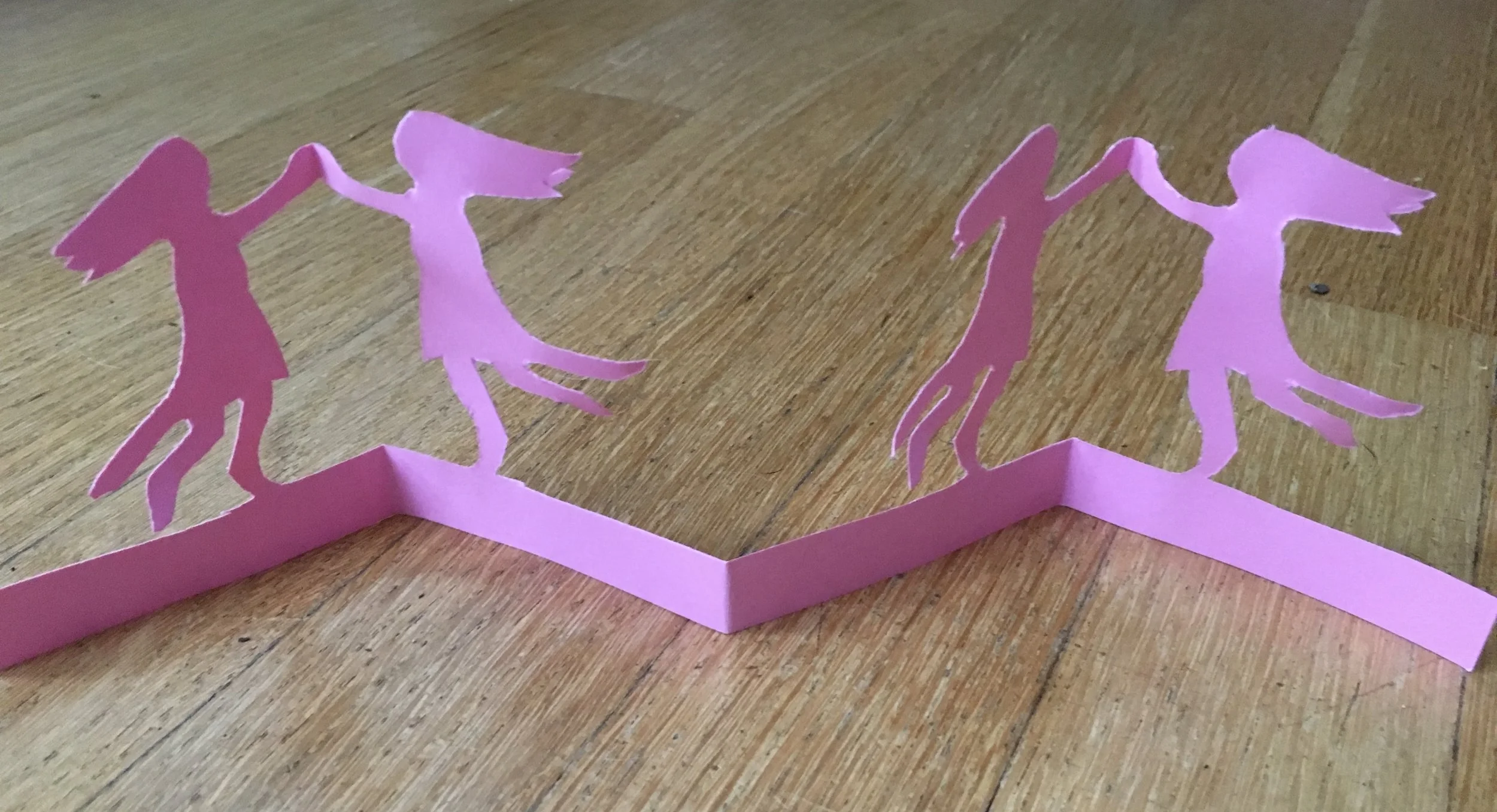 "Dancing Girls" This paper cutting is my original design