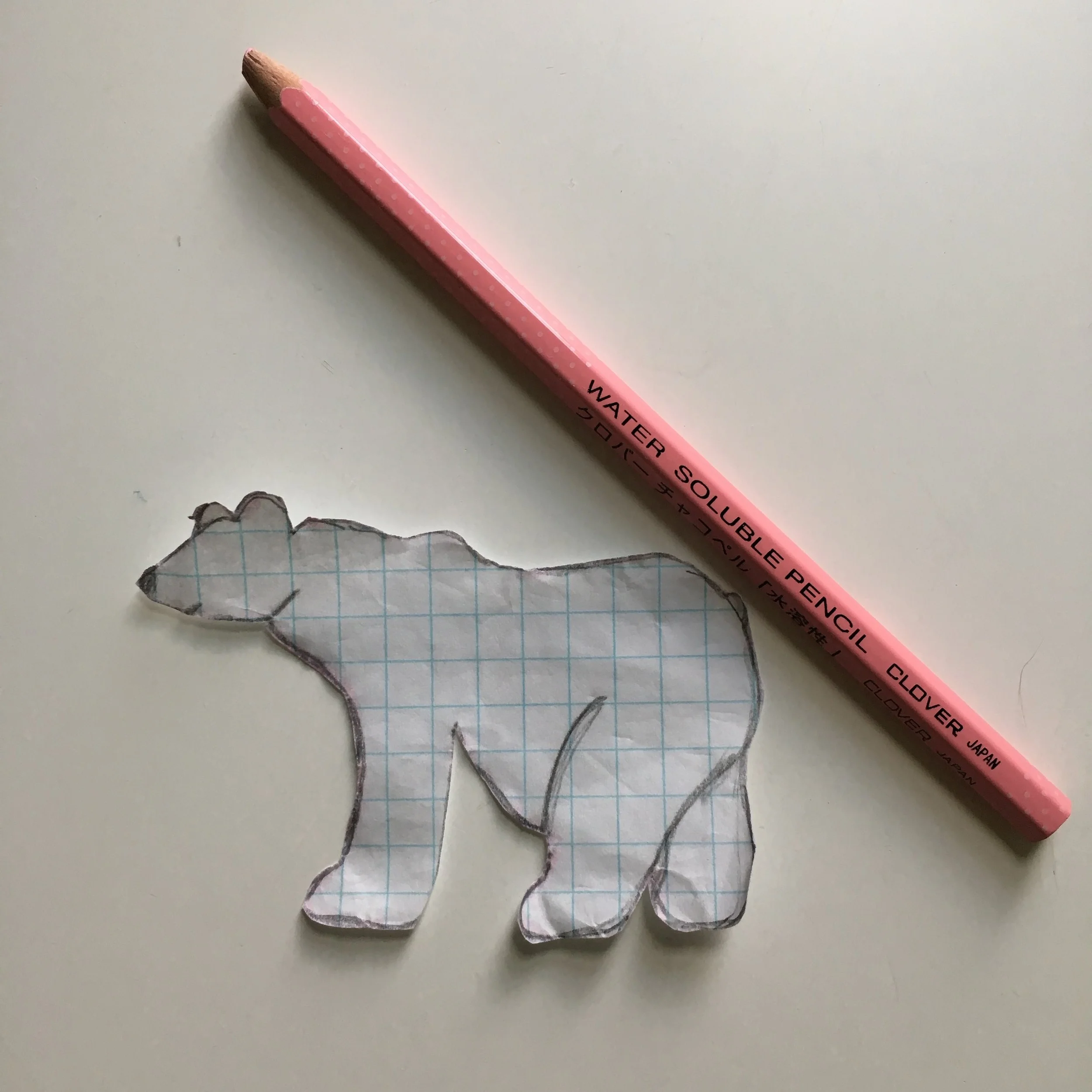Paper template and Clover Water Soluble Pencil