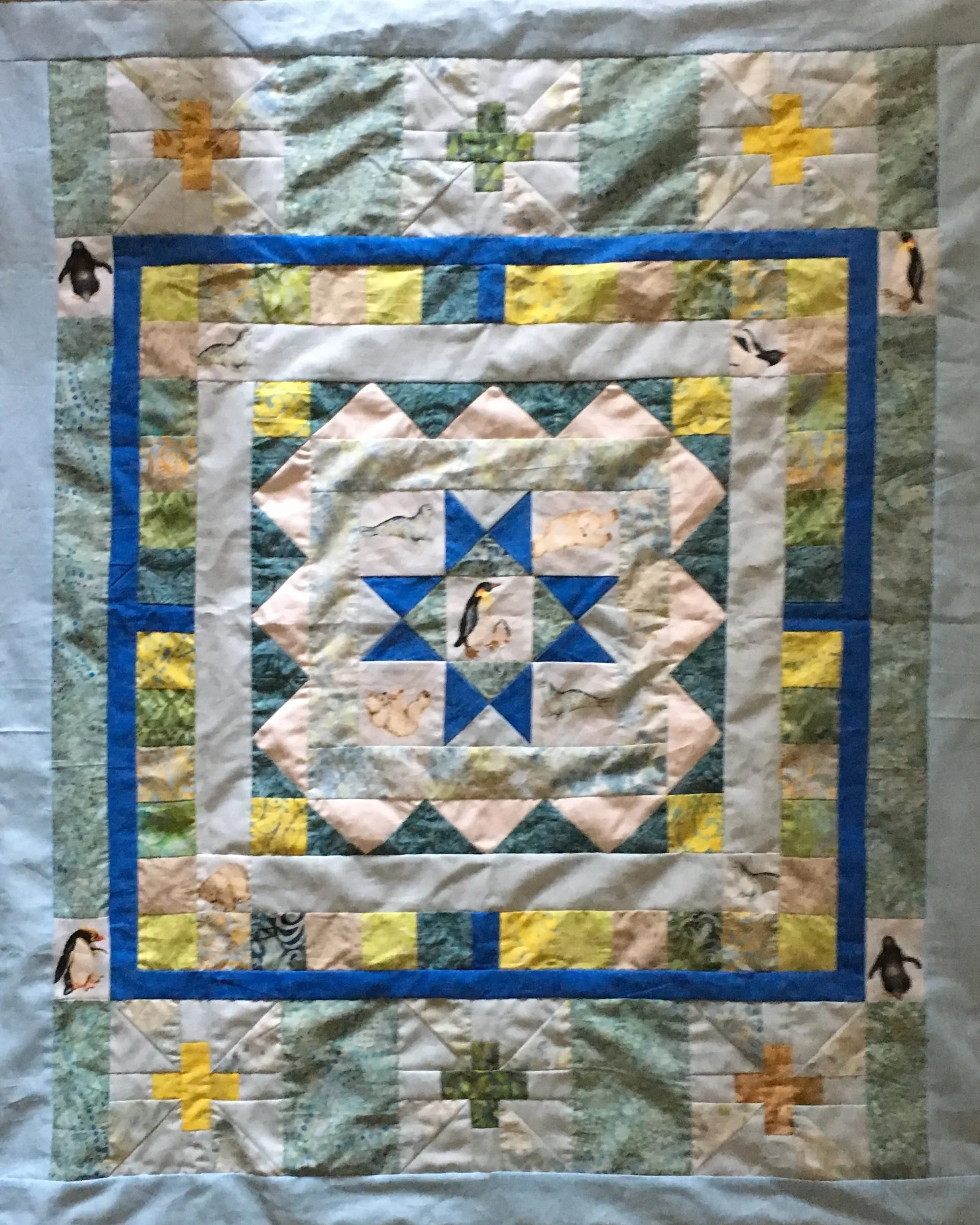 Polar Medallion Quilt, Step 9